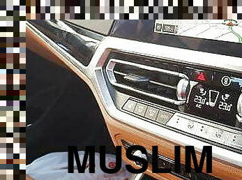 Muslim Slut has sex in the New BMW 3 series with Pakistani Boy