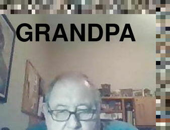 grandpa cum on webcam