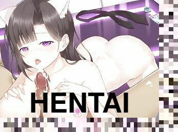 Cute Honey 2 Cat-girl Game Sex with her breasts in clothes