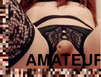 amateur, anal, ejaculation-sur-le-corps, jouet, salope, lingerie, chevauchement, gode, solo, petits-seins