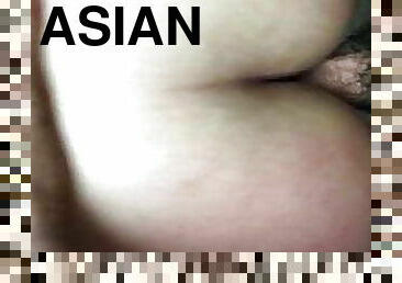asiatisk, hundestilling, amatør, anal, hardcore, creampie, store-sorte-skønheder, knepning-fucking, røvpuling, hårdhændet