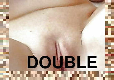 Play with Double dildo 