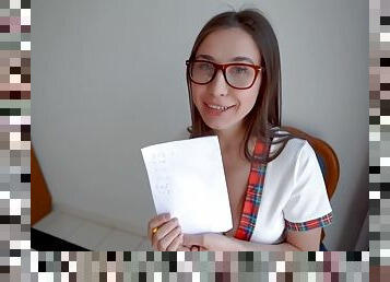 Dick For Lily - Girl Gets Fucked For Homework For The First Time And She Likes It