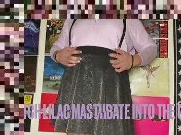 Slutty Alt Femboy CUMS Wearing Sparkly Skirt TRAILER