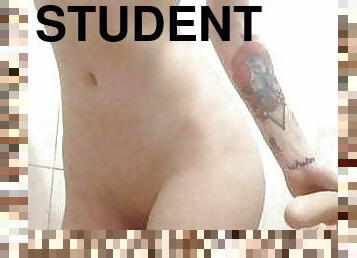 STUDENT PLAYS WITH DILDO IN SHOWER