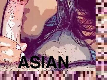 Asian slut sucks until I explode in comic