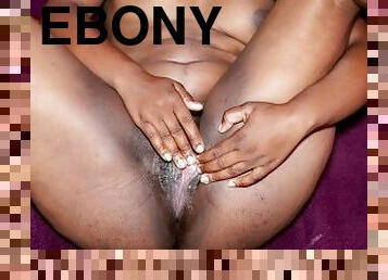 Ebony Spread Legs wide And Creams From Pleasure