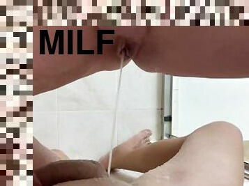 MILF Peeing on cock. Full stream.