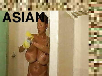 asia, mandi, payudara-besar, besar-huge, orang-telanjang, bintang-porno, antik, berpayudara-besar, mandi-shower, korea