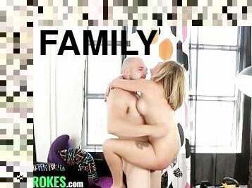 Family Strokes - Lucky Stepbro Makes His Sexy Big Assed Stepsis Moan While Drilling Her Pink Pussy
