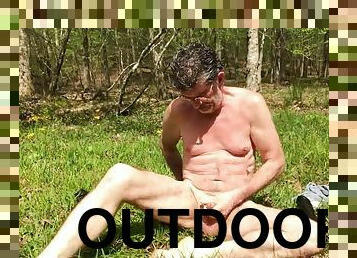 Doug Stratemeyer naked outdoor stretching ass and getting fucked
