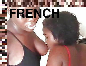 French African Lesbian Sucks Big Natural Tits