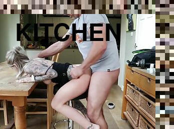 Hot Sex In Kitchen And Dining Room