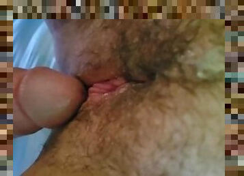 Just a little Creamed hairy pussy