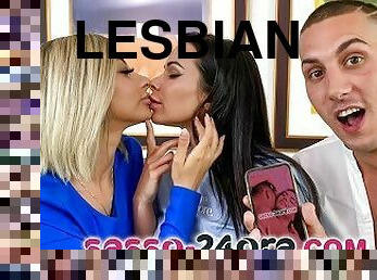 2 asses and 4 tits: today I bang a lesbian couple! (Italian Threesome) - SESSO-24ORE