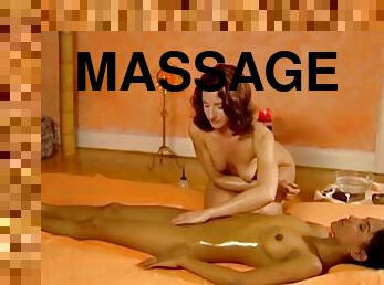 Sensual lovers ladies liking the massage
