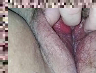 clito, poilue, masturbation, orgasme, chatte-pussy, amateur, milf, couple, doigtage, ejaculation