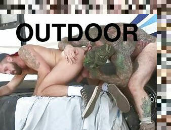 TRAILERTRASHBOYS Wesley Woods Banged Outdoors By Jack Dixon