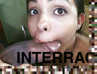 ejaculation-sur-le-corps, interracial, hardcore, latina, brunette