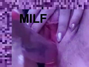 Milf masturbates on camera