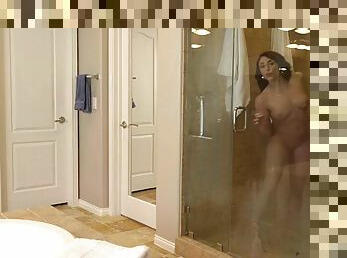 Christina cinn fucks stepson after catching him peeking on her in the shower