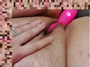 Chubby hair pussy toy fucking