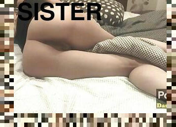 MY STEP SISTER PISSES HERSELF IN THE BED! SHE'S SO HOT! I FUCKED HER!