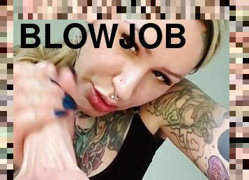 Samantha James  POV gives Sloppy Drooling Blowjob