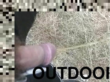 Peeing outdoors