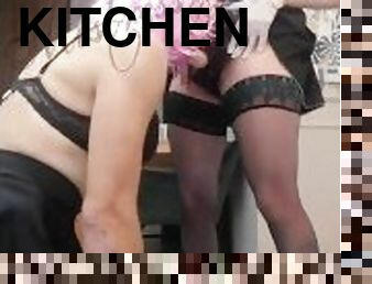 Fucking slut In the kitchen - full clip on my Onlyfans (link In bio)