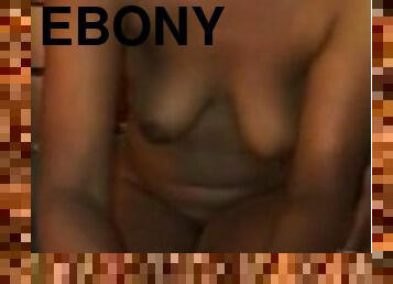 Ebony girlfriend gives sloppy BJ