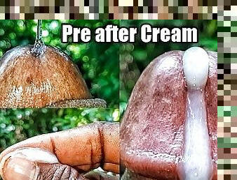 ekstrem, besar-huge, mastubasi, cumshot-keluarnya-sperma, sperma, seorang-diri, hutan, basah, penis