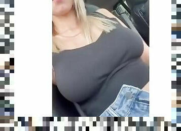 the girl could not wait and began to masturbate my dick in the car