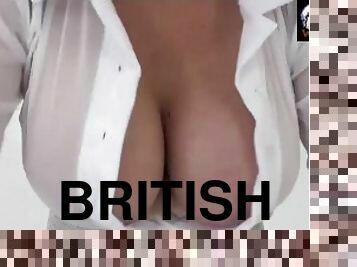 masturbação, mulher-madura, britânico, dildo, apanahado, sozinho