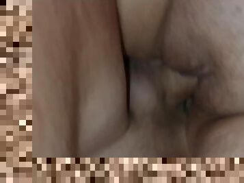 Amateur close Up Slow Teasing Clit, Wet pussy hard British cock fucking and cumming cream pie milf H