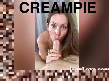She sucks & rides YOUR cock w/ fertile pussy & condom breaks/leaks impregnation creampie - Lelu Love