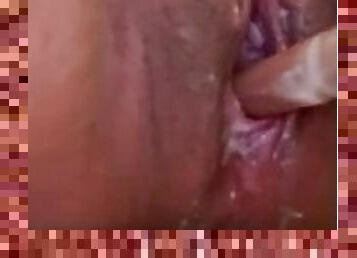 Masturbating myself with my lipgloss