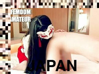 She made him hold back more of his ejaculation. / Japanese Femdom CFNM Amateur Cosplay