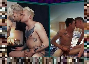 Men - 2 Couples Mickey & Ronnie And Clayton & Harri Have Sex On A Group Video Call