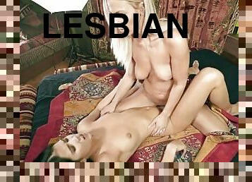 lesbisk, blond, sittande-på-ansikte, brunett