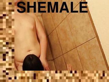 Sexy Shemale Shower Time Fun with GF