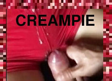 amatör, cumshot, gigantisk-kuk, creampie, pov, trosor, sprut, tight, cameltoe, brunett