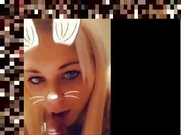 SNAPCHAT BUNNY Gives Blowjob for Cum xxx