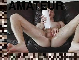 masturbation, amateur, énorme-bite, gay, massage, solo, musclé, lait, bite, juteuse