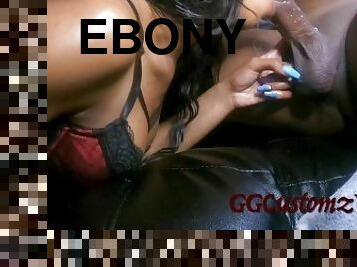 Sexy Slim Thick Ebony Loves Oral Creampies!