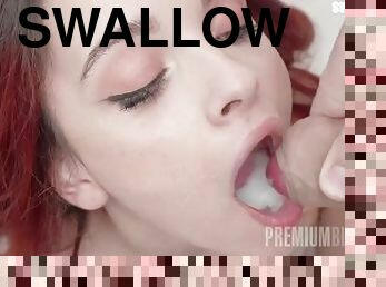 PremiumBukkake - Ohana Petite swallows 59 huge mouthful cumshots