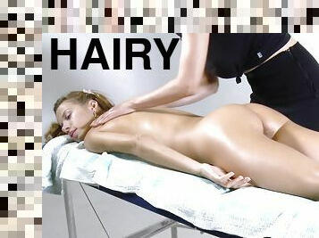 Lika Valasatik Super Hot Hairy Babe Massaged - Oiled Massage