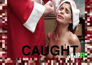 Special Christmas Gift: Santa Caught And Fucked A Skinny Teen Thief - Shopfuck 7 Min With Happy New Year