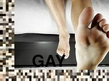 gay, fötter, fetisch, ensam, tår