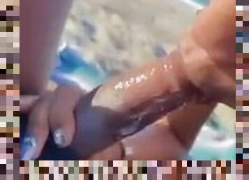 Ts kylie sucks dick at public beach